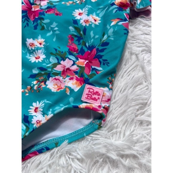 Nwt Floral Baby Swimsuit, Size 6-12 months Ruffle Butts - Picture 4 of 5